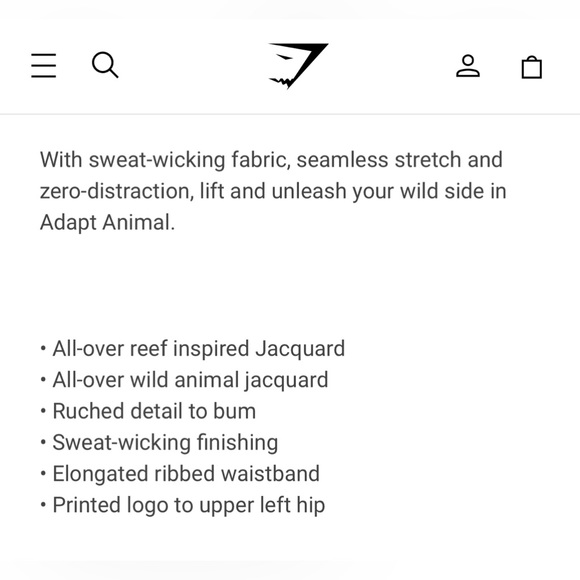 NEW GYMSHARK FLORAL CAMO BUM SCRUNCH REVERSIBLE  LEGGINGS large - Picture 10 of 10